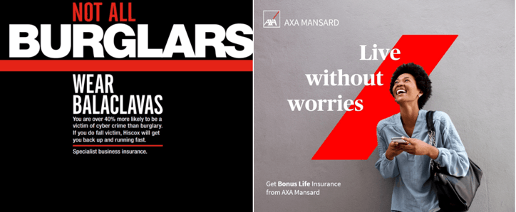 example of branding axa mansard