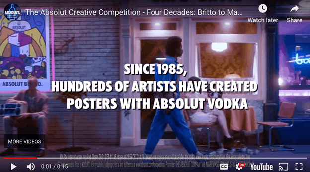 Snapshot YouTube video The Absolut Creative Competition