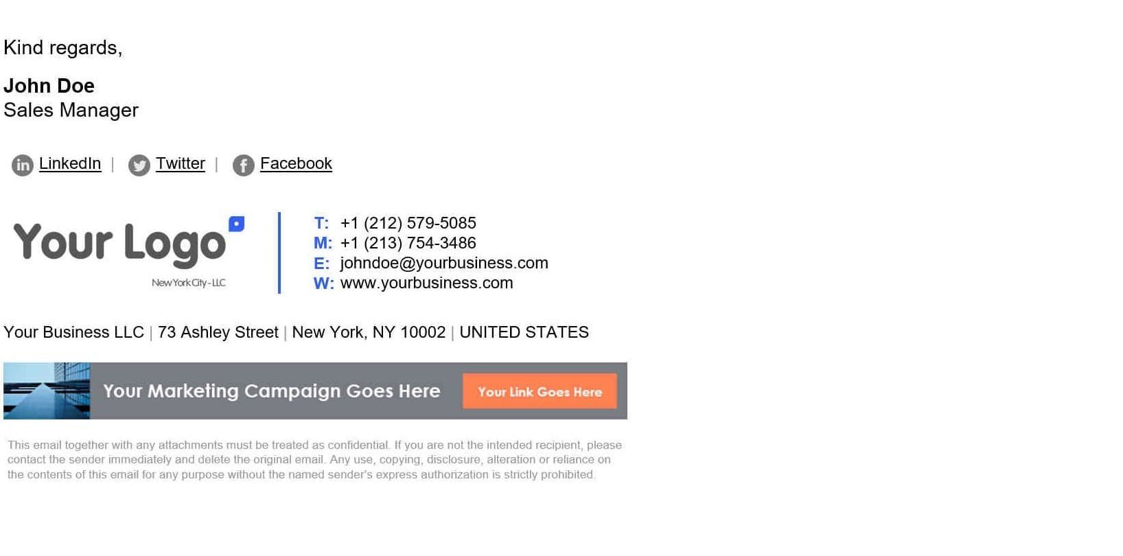 microsoft outlook email signature templates