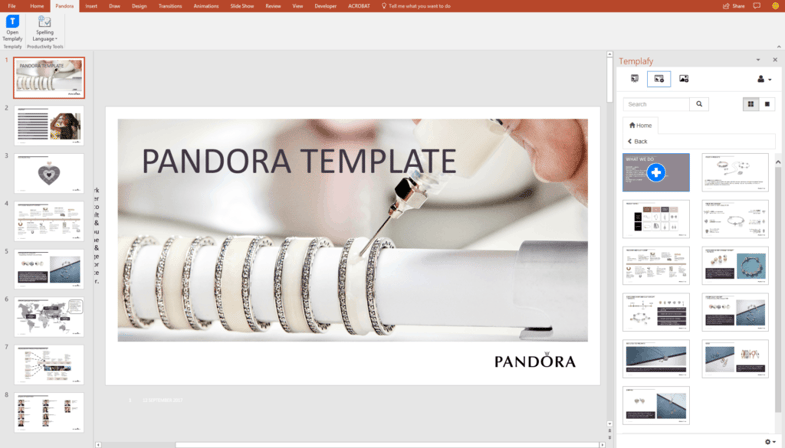 brand consistency Pandora with Templafy