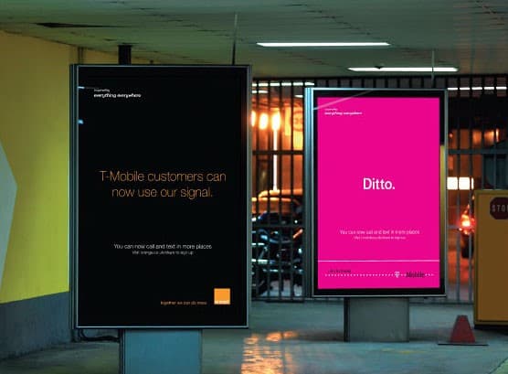 commercial boards rebranding mergers orange and t-mobile