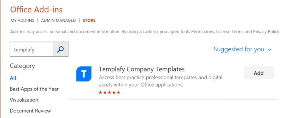 Templafy-in-app-store