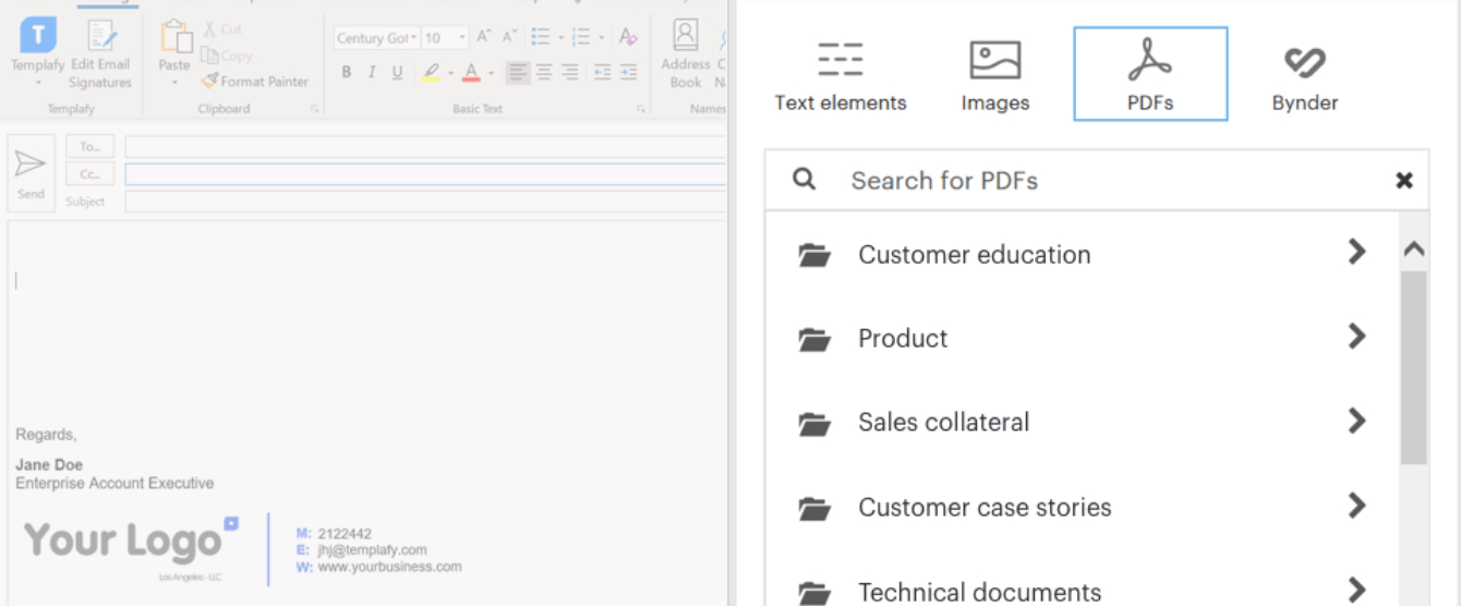 Templafy S Outlook Productivity Tools How To Make Email Efficient