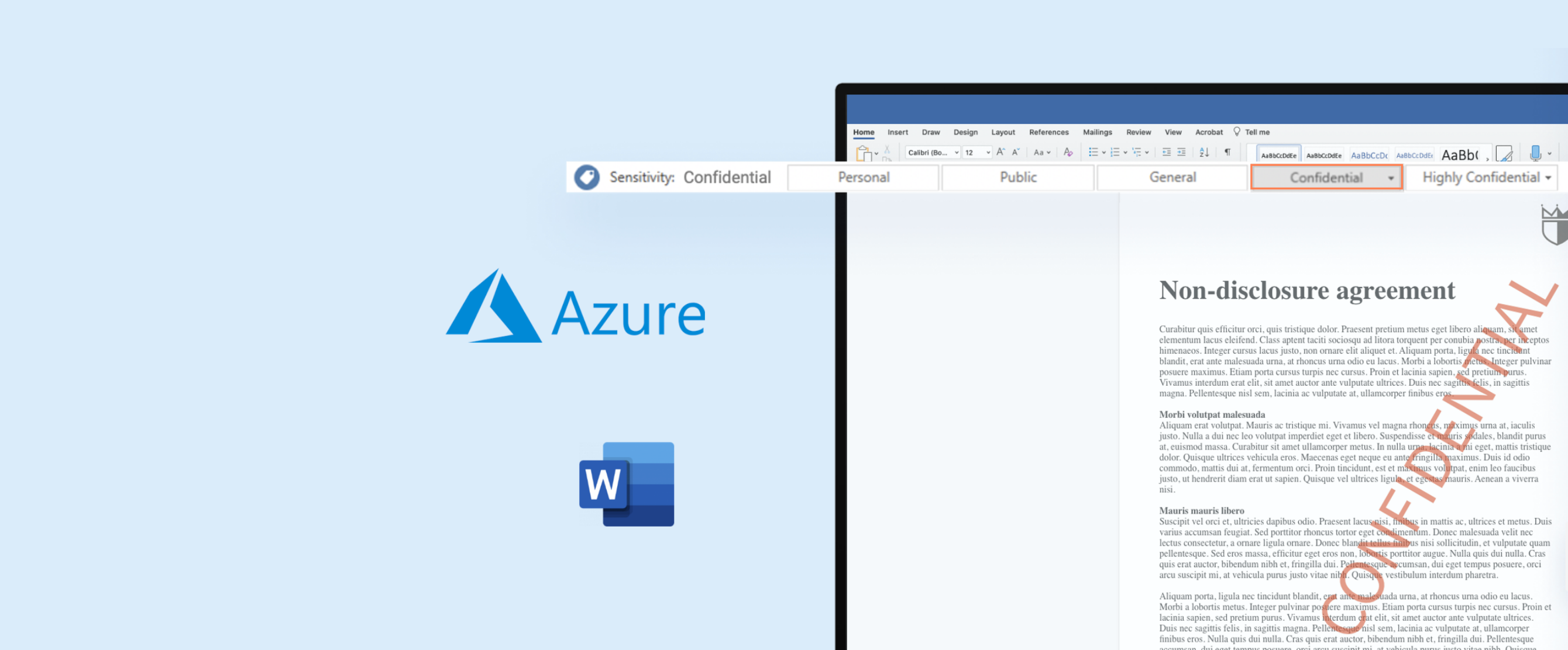 Как отключить azure information protection в ворде